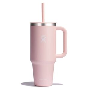Hydro Flask Blush Pink Travel Mug with Straw